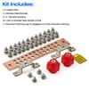 12" Heavy-Duty Copper Ground Bar Kit,Grounding Bus Bar,with 24 x