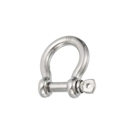 PATIKIL Screw Pin Shackle 9.5mm 3/8" 1410lb, 316 Stainless Steel Forged Bow Shackle Marine Grade for Chains Wire Rope Outdoor, Silver