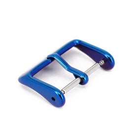 2 Pack Watch Straps Bands Buckle Replacement, Wellfit Watch Band Clasp, Choice of Color and Size, Vacuum PVD Finish, (16mm, Blue)