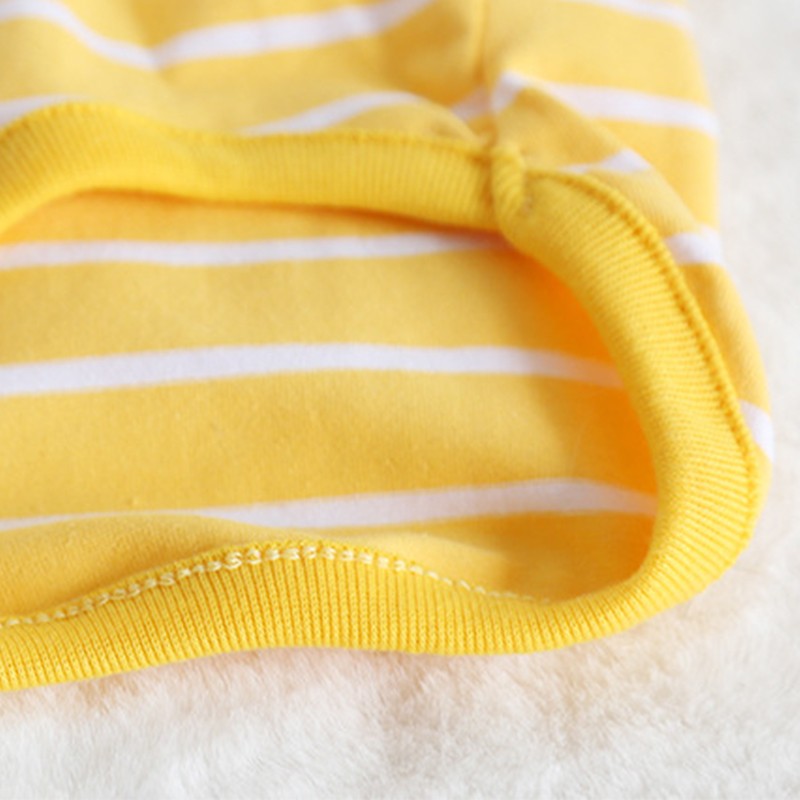 Puppy Striped Egg Vest Cute Skin Friendly Breathable Round Neck