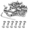 Biaungdo 15 Sets M6x20mm Hex Drive Socket Cap Bolt, Silver