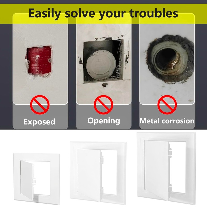 Qrity 4x6 Inch(100×150mm) Access Panel, Paintable Easy Access Doors, ABS