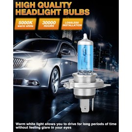 IVBDQV IVBDQV Fit 2001-2005 for TOYOTA RAV4 Headlight Bulbs, 9003/H4 High Low Dual Beam and 9006/9005 Fog light Halogen Bulbs 300% Brightness High Performance Halogen Bulbs 4PCS