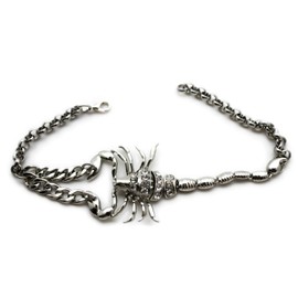 Women Western Fashion Jewelry Boot Bracelet Silver Metal Chain Shoe Anklet Bling Scorpion Charm