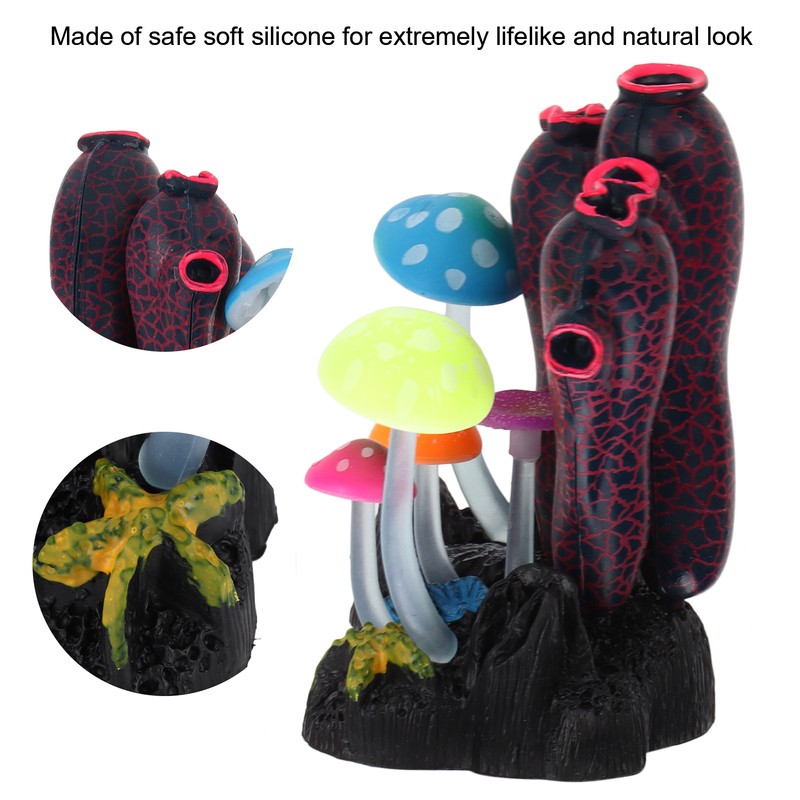 Fish Tank Landscaping Simulation Mushroom Sea Tree Silicon Aquarium Simulation