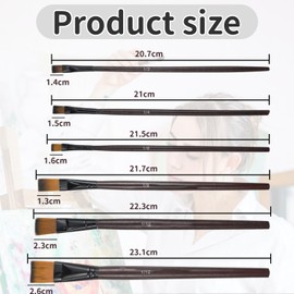 Flat Paint Brush Set, Face Paint Brushes, Oil Painting Brushes, Detail Brushes for Artists - Versatile Brush Kit for Acrylic, Watercolor, and Face Painting