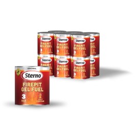 Sterno 12-Pack Firepit Gel Fuel - 3 Hours of Burn Time, Realistic Wood Crackling Sounds - Smokeless & Odorless, No Ash, & Soot - All-Weather Burner for Indoor Fire Pit & Outdoor Fire Pit
