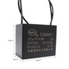 AKZYTUE CBB61 Capacitor 16uf 350V AC Ceiling Fan 2 Wire