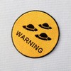Please note UFO embroidered badges iron on or sew on