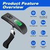 Digital Hanging Luggage Scale with Backlit for Travel, Portable Handheld