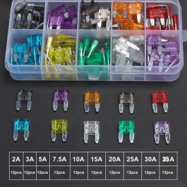 120Pcs 2A-35A Assortment Low Profile Micro Mini Blade Fuse Set Kit Car Truck