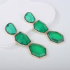 Women Boho Dangle Earrings Statement Green