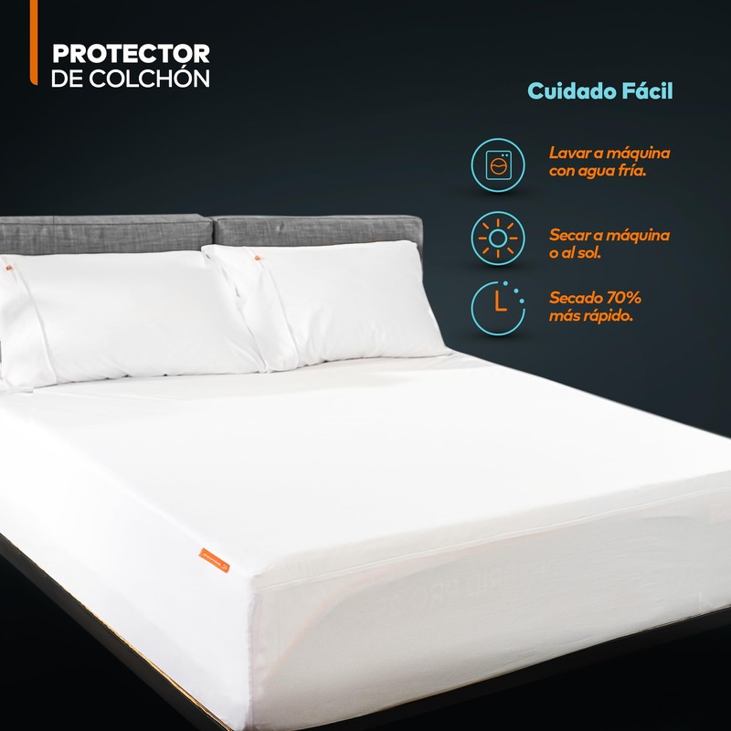 Dreamlab Protector de Colchón Tela Suave 100% Impermeable e hipoalergénico,