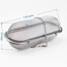 Suuwwn Stainless Steel Ball Mesh Tea Filter, Pack of 4 Spice/Herb/Tea Strainer Ball Mesh Tea Filter Tea Ball with Chain, Tea Strainer Stainless Steel Spice Strainer Tea Strainer for Loose Tea and