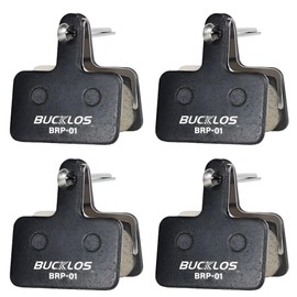 Bucklos Bicycle Brake Pads 4 Pairs Disc Brake Pads for Bicycle Mountain Bike E-Bike Replacement Brake Pads (Resin-4 Pairs)