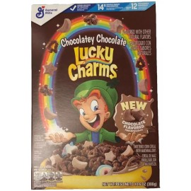 General Mills CHOCOLATEY CHOCOLATE LUCKY CHARMS WITH MARSHMALLOWS CEREAL 10.6 OZ BOX
