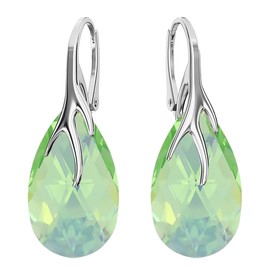 Hanging Silver Earrings 925 Silver with Zirconia - Jewellery for Women and Girls - Drop Earrings Ideal for Gifts for Women Hanging Women's Earrings, Silver, Crystal