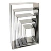 Vokop - Juego de 5 moldes rectangulares de acero inoxidable