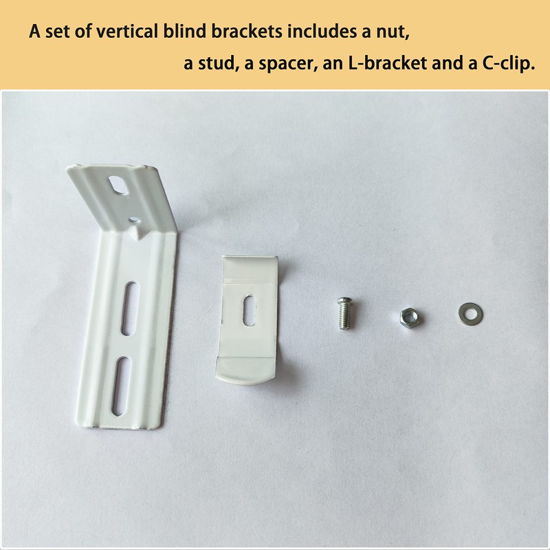AuRiver 6 pcs Vertical Blind L Bracket Vertical Blind Bracket