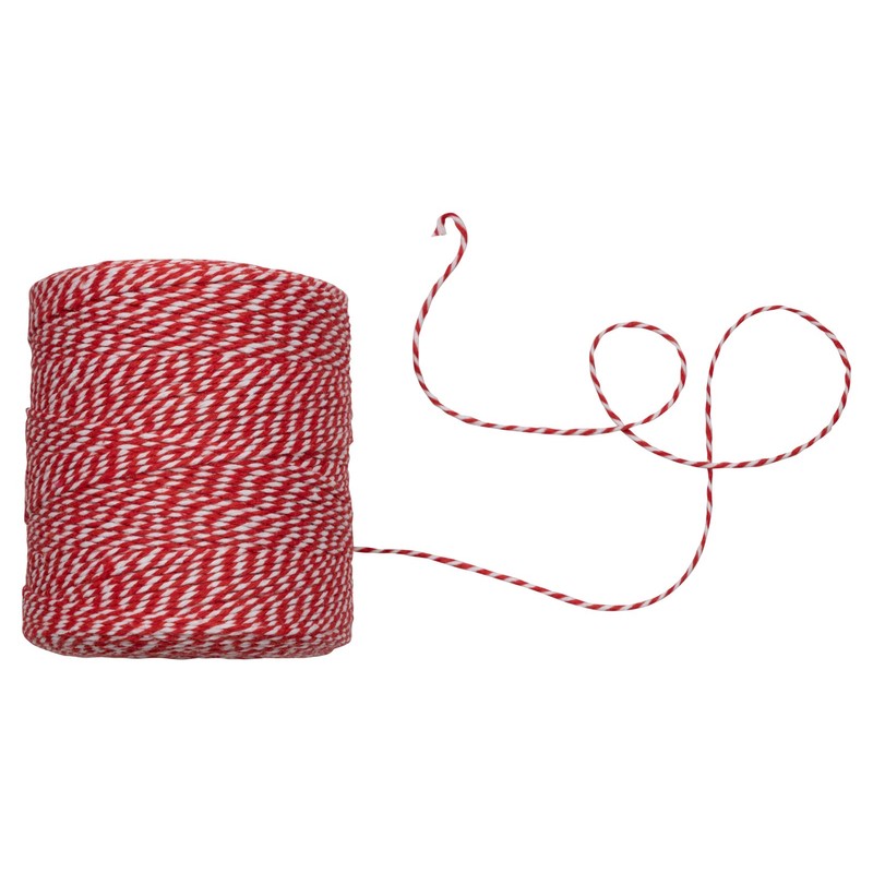 JAM PAPER Twine - Red & White Baker's Twine -