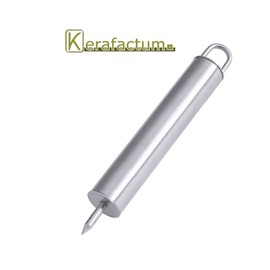 Kerafactum® - Dosenlocher Locher Pikser Spieß mit starker Spitze Dorn hat 4 mm Löcher für Büchsen Dosen aus Edelstahl mit Rollbügel - can opener mandrel
