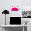 Transparent Decal Stickers of Crown Silhouette 4 (Pink) Premium Waterproof