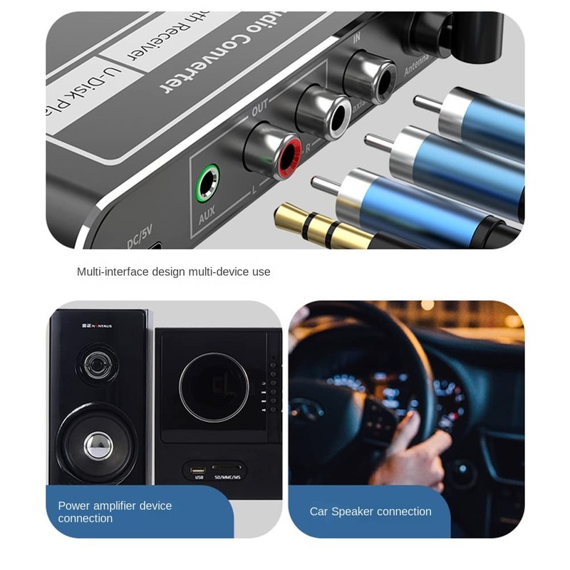 KUNLONGSKY Wireless HiFi DAC Converter Bluetooth 5.2 Receiver Audio Coaxial