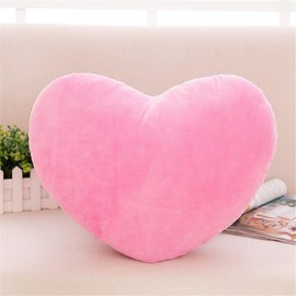Huilimei Plush Pillow Heart Shape 40 cm Cute Floor Cushion Home Decorative Throw Pillow Cushion Valentine's Day Gift for Friends (1, pink, 40 cm)