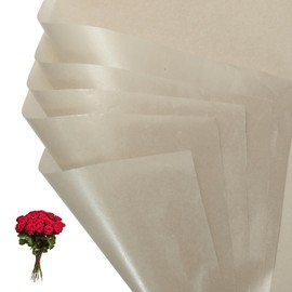 PATIKIL Flower Gift Wrapping Tissue Paper, 20 Sheets Waterproof Bouquet Paper Wrap Florist Packaging Floral Papers for Wedding DIY Craft Valentine Mother's Day, Brown