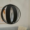 MiniSun Modern Black Fabric Cocoon Globe Style Ceiling Pendant Light