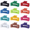 Sisiaipu 3.5 Inch Medium Hair Accessories: 12 Pcs Square Jaw