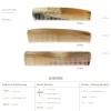 Altesse Antistatic Horn Comb with Smooth Rounded Teeth Handmade in
