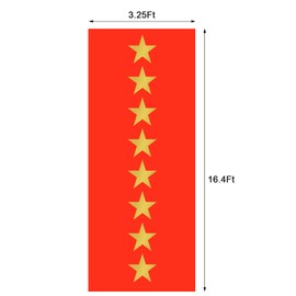 Timgle Disposable Red Plastic Carpet Runner for Party Movie Night Red Carpet with Golden Star Runner Rug for Floor Stage Stairs Birthday Wedding Theme Decoration Prom Decor(Star,3.28 x 16.4 ft)