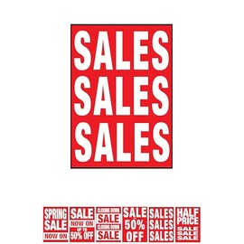 Printed Sale Posters Window Sign Sale Size A4 Shop Display Window Banner PCL Media ltd