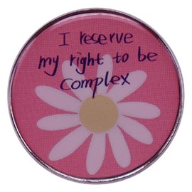 GuDeKe I Reserve My Right to Be Complex Enamel Pins for Backpacks Cute Lapel Funny Brooch Gift