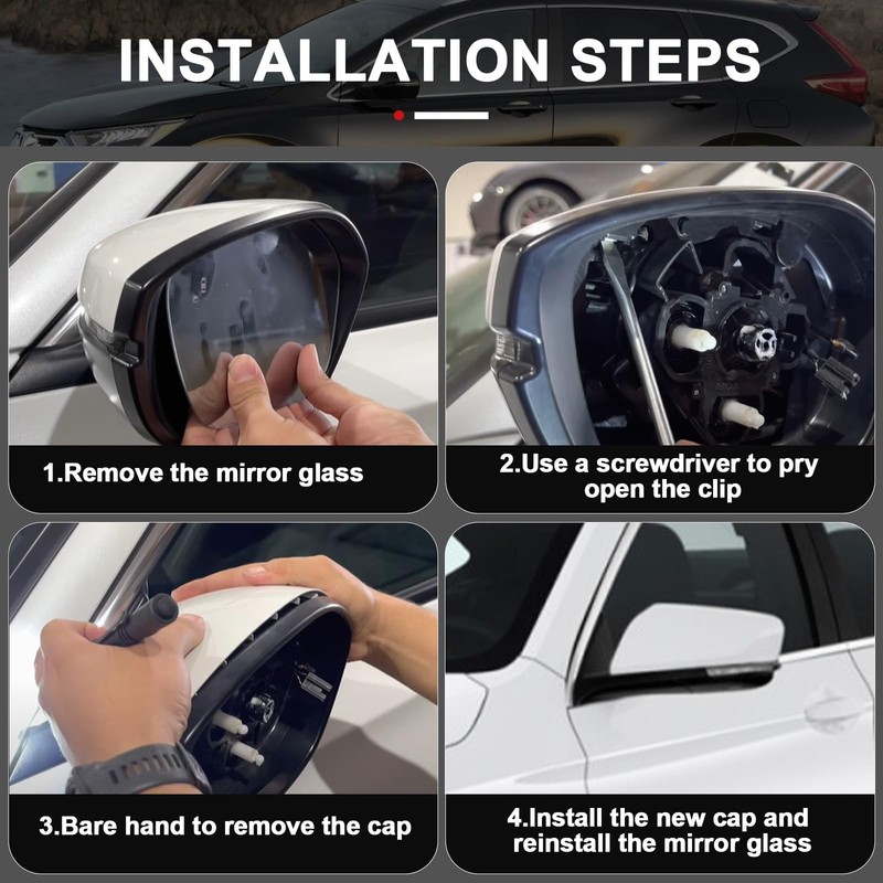 LHCDQSKCW Rearview Mirror Cover Cap Compatible with Chevy Impala 2014