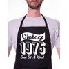 Print4U Vintage Birthday 1975 50th Birthday Funny Apron Novelty Baking