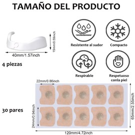 Tiras Nasales Antironquidos, Parche Nasal para Respirar, Parche Nasal para Dormir, Suave y Cómodo, para Dormir, 30 Pares - Blanco