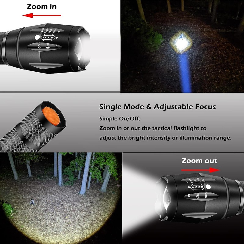 GaiGaiMall Military Grade Tactical LED Flashlight 3000 Lumen Torch with