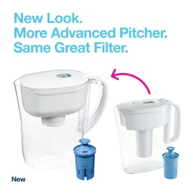 Brita® Small 6 Cup Metro Water Filter Pitcher with 1 Brita® Elite™ Filter, Made Without BPA, White