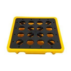 Spill Containment Platform, 26x26x5.9 in Drum Spill Containment Pallet Industrial Spills Containment Platform with Drain Outlet for Warehouses, 2204 LBS Load Capacity (26.38×26.38×5.91in)