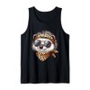Hedgehog Wearing Leopard Scarf Animal Wearing Sunglasses Tank Top