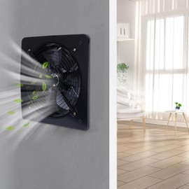 Jiabailie 16'' Utility Blower,750W Industrial Axial Air Blower Ventilator Extractor,Window Exhaust Wall Mounted Ventilation Fan,Explosion Proof Fan,Basement Extractor for Kitchen Warehouse 2800RPM