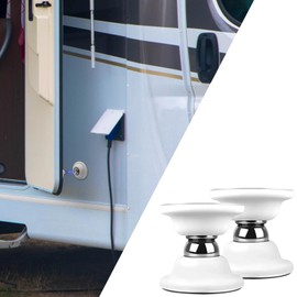 SUNCARACCL RV Magnetic Door Holder Baggage Door Catch Camper Door Stopper to Hold Door Open for RV, Travel Trailer, Motor Home, Cargo Trailer (White,2 Pack)