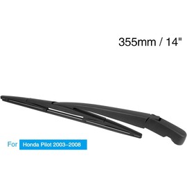 MACHSWON Car Rear Windshield Wiper Blade Arm Set 355mm 14in for Ho-nda Pilot 2003-2008