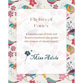 Miss Adola Canvas Tote Bag for Women - Aesthetic Canvas Totes with Pockets Cute Funny Design Ladies Reusable Cloths Shoulder Bag for Shopping Daily Work Casual, Floral Bird