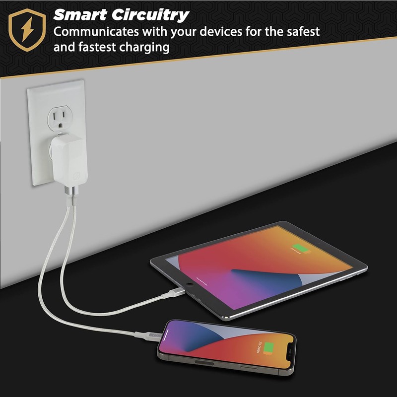 Scosche HPDCA32WT-SP PowerVolt 32W Certified USB Type-C + USB Type-A