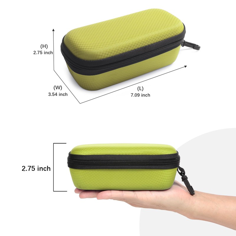Bukere Double Eyeglasses Case with Adjustable Slots, EVA Hard-shell Travel