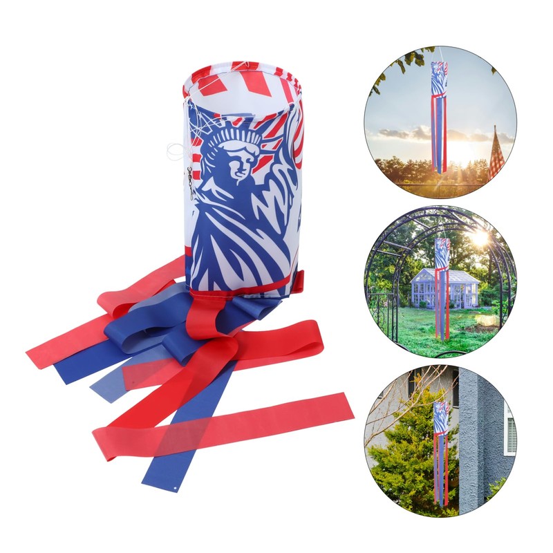 Kisangel Patriotic American Flag Garland of July Windsocks Us Windsocks