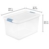 Sterilite 6-Pack Latching Box, Under Bed Storage Bins with Lids,